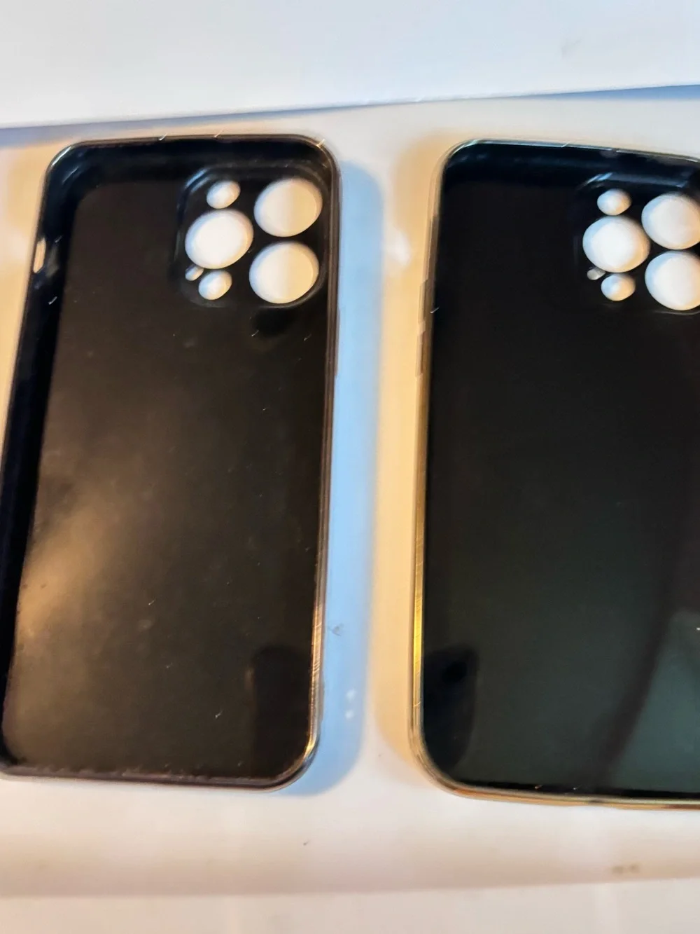 Black Phone Case with Gold Trim - Set of 2